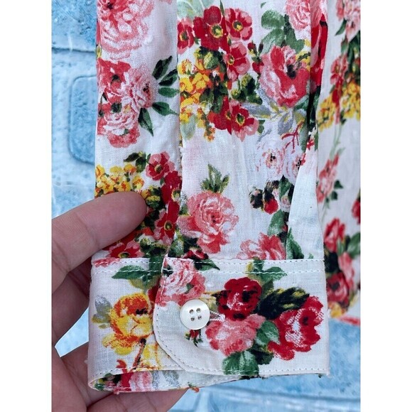 Sézane Pierro Shirt Bouquet De Rose size 34/4 - Picture 7 of 12